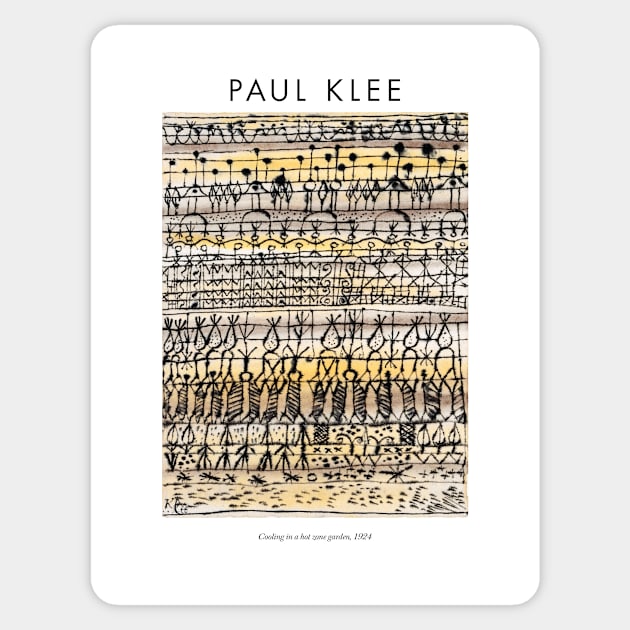 Paul Klee - Cooling in a hot zone garden Sticker by MurellosArt